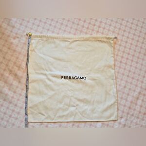 Ferragamo Dust Bag – 16.25" × 15.5" Drawstring Storage Pouch